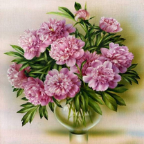 Без бренда «Пионы в круглой прозрачной вазе» в Нижнем Новгороде