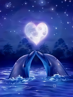 Без бренда «Дельфины под луной вида сердца (20шт)» в Нижнем Новгороде