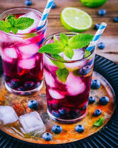 Коктейль с голубики с мятой