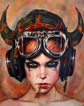 Без бренда «Девушка в шлеме с сигаретой» в Нижнем Новгороде