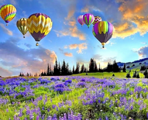 Парад воздушных шаров летнем днем