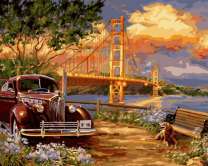 Без бренда «Американский автомобиль на фоне моста через залив» в Нижнем Новгороде