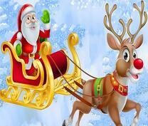 Летящий олень везет Санту
