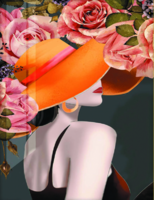 Без бренда «Дама в яркой шляпе и розы» в Нижнем Новгороде в интернет-магазине  Без бренда «Дама в яркой шляпе и розы» в Нижнем Новгороде