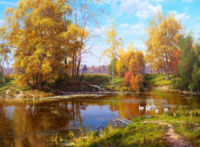 Без бренда «Осенний лес и берег реки» в Нижнем Новгороде