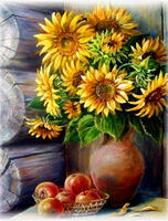 Без бренда «Кувшин с подсолнухами и корзинка с яблоками» в Нижнем Новгороде